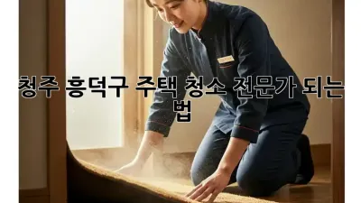 청주 흥덕구 주택 청소 전문가 되는 법 🏡✨