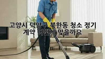 고양시 덕양구 북한동 청소 정기 계약, 어떤게 맞을까요?